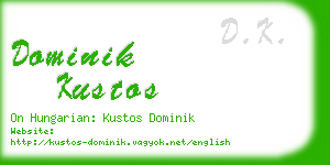 dominik kustos business card